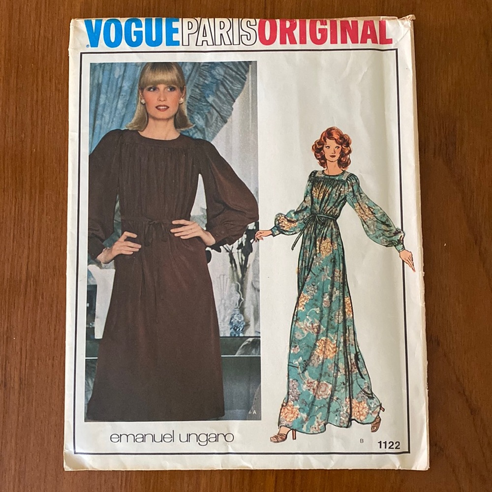VTG Vogue Paris Original Emanuel Ungaro Uncut Sewing Pattern